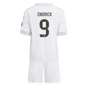 Dětské fotbalový komplet Real Madrid Endrick #9 Domácí košile 2025-26 Krátkým Rukávem